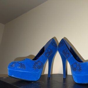 Limited Vintage Iron Fist Brand Sugar Hiccup Platform Blue Black Size 10 NWOBox